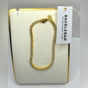 Baublebar Bennett 18K Gold Tennis Bracelet 7.15”